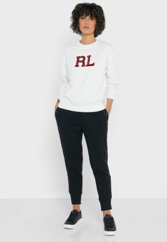 Černé dámské tepláky Ralph Lauren s vysokým pasem