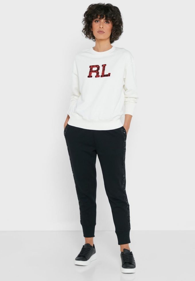 Černé dámské tepláky Ralph Lauren s vysokým pasem
