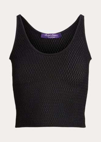 Černá dámská tílka Ralph Lauren s hedvábnou síťovinou