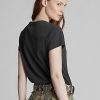 Černé dámské trička Ralph Lauren Bavlněný Jersey s výstřihem