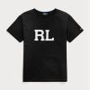 Černé dámské trička Ralph Lauren Rl Logo Jersey Černé dámské trička Ralph Lauren Rl Logo Jersey
