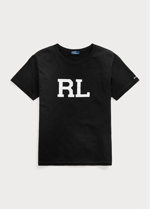 Černé dámské trička Ralph Lauren Rl Logo Jersey Černé dámské trička Ralph Lauren Rl Logo Jersey