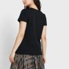Černá dámská trička s logem Ralph Lauren s kulatým výstřihem Černá dámská trička s logem Ralph Lauren s kulatým výstřihem