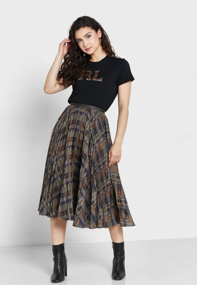 Černá dámská trička s logem Ralph Lauren s kulatým výstřihem Černá dámská trička s logem Ralph Lauren s kulatým výstřihem