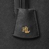 Černé dámské velké kožené kabelky Clare Crosshatch Ralph Lauren