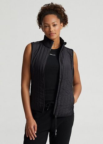 Černá dámská vesta Ralph Lauren Hybrid Performance Full-Zip