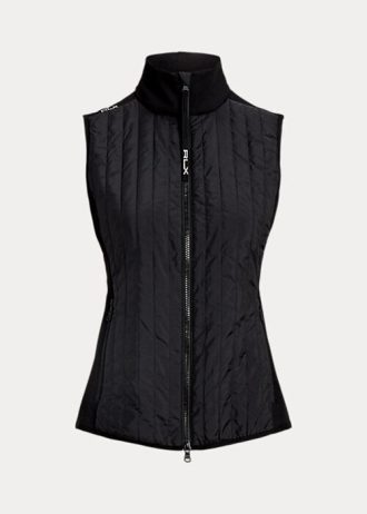 Černá dámská vesta Ralph Lauren Hybrid Performance Full-Zip