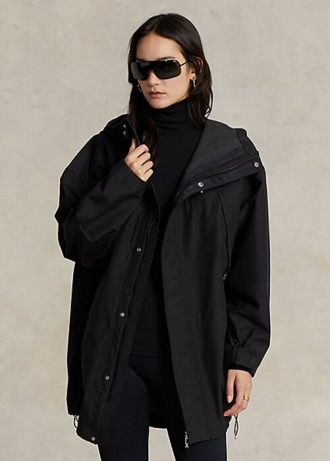 Černá dámská voděodolná větrovka s kapucí Ralph Lauren