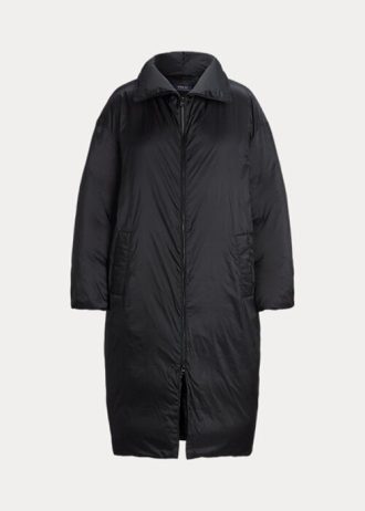 Černé dámské voděodpudivé péřové kabáty Ralph Lauren