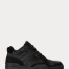 Černé / černé pánské tenisky Ralph Lauren Court Mid Pro