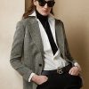 Černé/krémové dámské bundy Ralph Lauren The Tweed Černé/krémové dámské bundy Ralph Lauren The Tweed