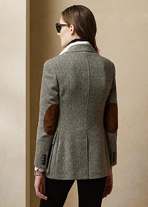 Černé/krémové dámské bundy Ralph Lauren The Tweed Černé/krémové dámské bundy Ralph Lauren The Tweed