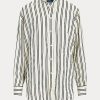 Černé/krémové dámské oversize pruhované saténové košile Ralph Lauren Černé/krémové dámské oversize pruhované saténové košile Ralph Lauren