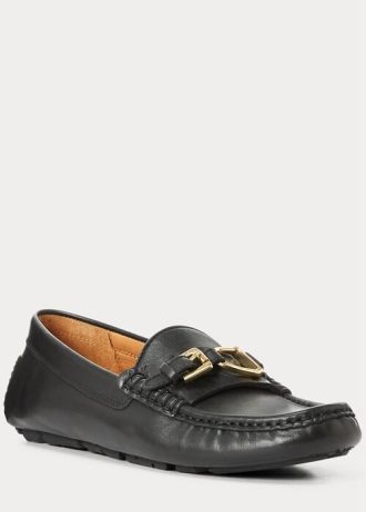 Černé pánské běžecké boty Ralph Lauren Anders z kůže Driver