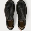 Černé pánské boty Ralph Lauren ručně broušené kožené Chelsea Boots