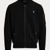Černé pánské bundy Ralph Lauren Double-Knit Bomber
