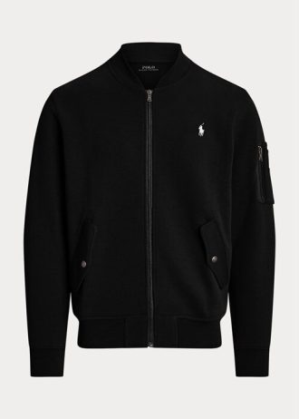 Černé pánské bundy Ralph Lauren Double-Knit Bomber
