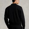 Černé pánské bundy Ralph Lauren Double-Knit Bomber