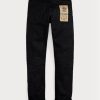 Černé pánské džíny Ralph Lauren Slim Fit černé na černé Selvedge Jeans