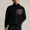 Černé pánské fleecové bundy Ralph Lauren Pile