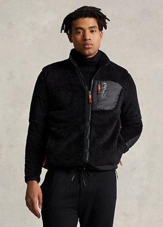 Černé pánské fleecové bundy Ralph Lauren Pile