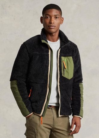 Černé pánské hybridní bundy Ralph Lauren proti větru