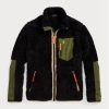 Černé pánské hybridní bundy Ralph Lauren proti větru