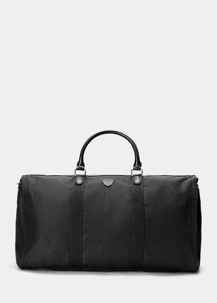 Černé pánské hybridní tašky Ralph Lauren s koženým lemem Černé pánské hybridní tašky Ralph Lauren s koženým lemem