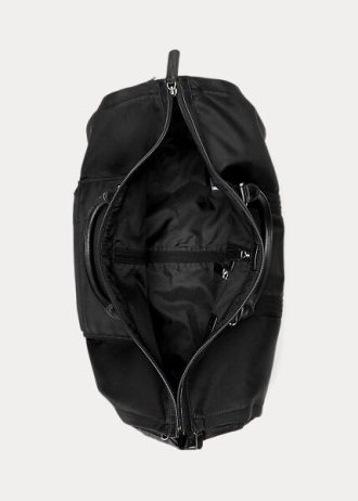 Černé pánské hybridní tašky Ralph Lauren s koženým lemem
