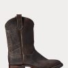 Černé pánské kožené boty Ralph Lauren