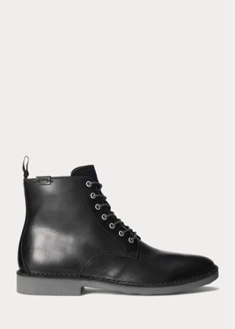 Černé pánské kožené boty Ralph Lauren Talan