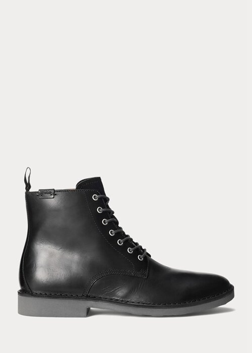 Černé pánské kožené boty Ralph Lauren Talan Černé pánské kožené boty Ralph Lauren Talan