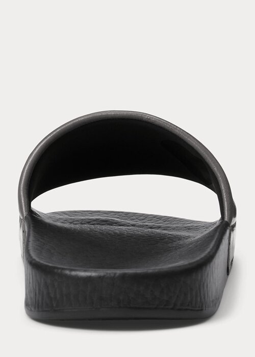 Černo/černé pánské kožené pantofle Ralph Lauren Signature Pony Černo/černé pánské kožené pantofle Ralph Lauren Signature Pony