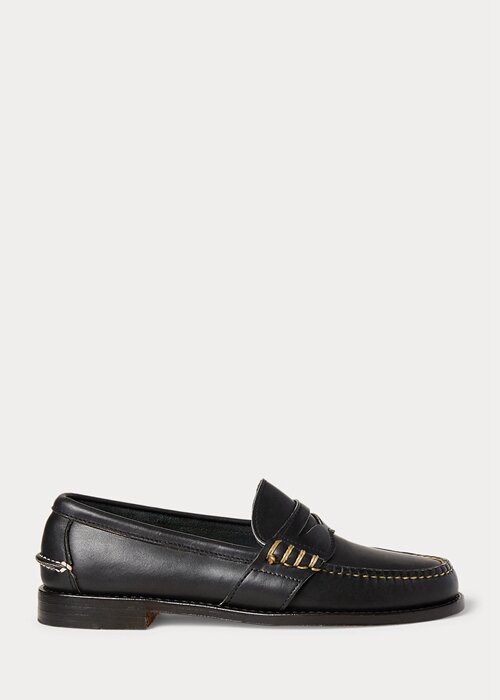 Černé pánské kožené penny mokasíny Ralph Lauren Edric Černé pánské kožené penny mokasíny Ralph Lauren Edric
