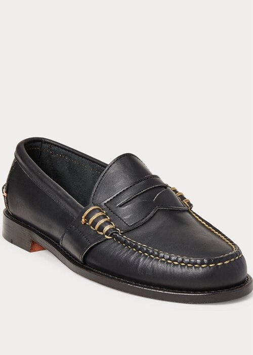 Černé pánské kožené penny mokasíny Ralph Lauren Edric Černé pánské kožené penny mokasíny Ralph Lauren Edric