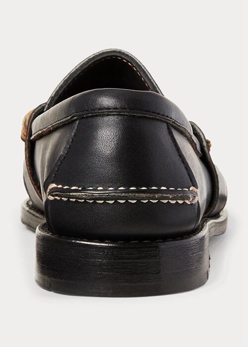Černé pánské kožené penny mokasíny Ralph Lauren Edric Černé pánské kožené penny mokasíny Ralph Lauren Edric