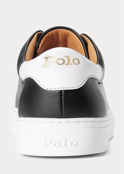 Černé pánské kožené tenisky Ralph Lauren Jermain Černé pánské kožené tenisky Ralph Lauren Jermain