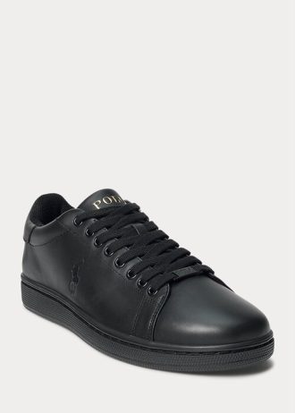 Černé pánské kožené tenisky Ralph Lauren Wilton
