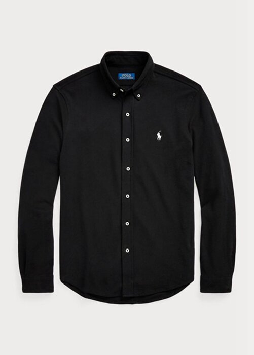 Černé pánské košile z peříčkové síťoviny Ralph Lauren Černé pánské košile z peříčkové síťoviny Ralph Lauren