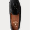 Černé pánské mokasíny Ralph Lauren Booth z telecí kůže