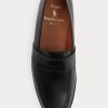 Černé pánské penny mokasíny Ralph Lauren Braygan z telecí kůže