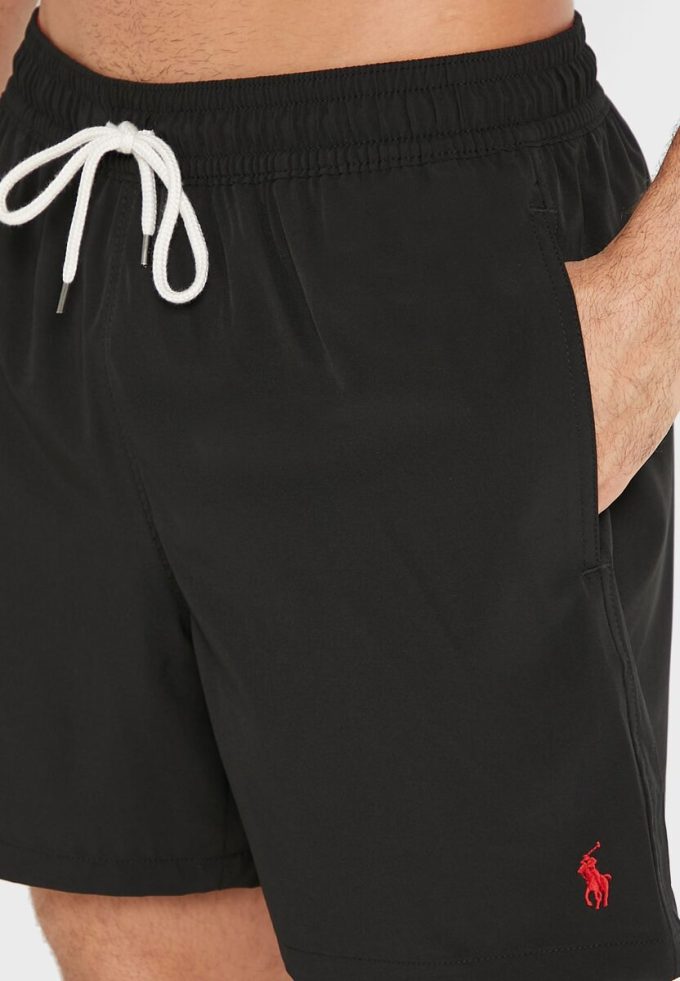 Černé pánské plavky se stahovací šňůrkou Ralph Lauren