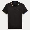 Černé pánské polokošile Ralph Lauren Classic Fit Mesh Polo