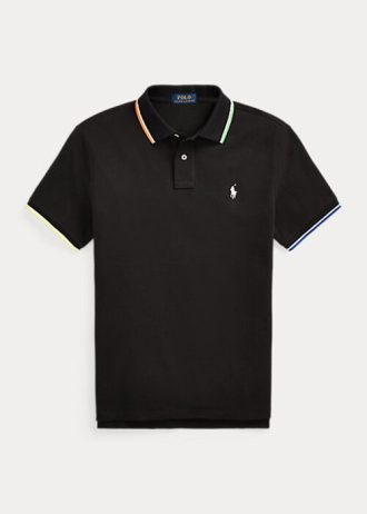 Černé pánské polokošile Ralph Lauren Classic Fit Mesh Polo