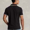 Černé pánské polokošile Ralph Lauren Classic Fit Mesh Polo