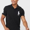 Černé pánské polokošile Ralph Lauren Logo Černé pánské polokošile Ralph Lauren Logo