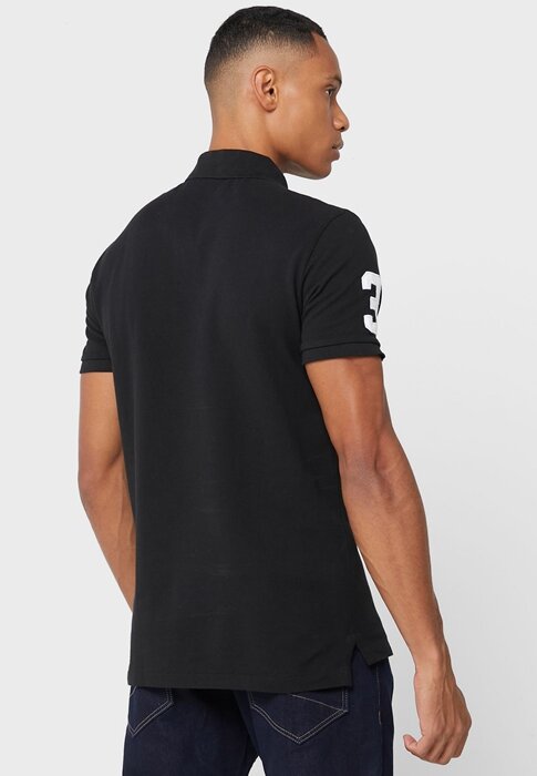 Černé pánské polokošile Ralph Lauren Logo Černé pánské polokošile Ralph Lauren Logo