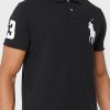 Černé pánské polokošile Ralph Lauren Logo Černé pánské polokošile Ralph Lauren Logo