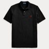 Černé pánské polokošile Ralph Lauren The Iconic Mesh Polo