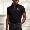 Černé pánské polokošile Slim Fit Bear značky Ralph Lauren
